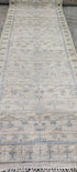 Ida Haendel 2.6x7.9 Hand Knotted Beige & Silver Turkish Oushak | Banana Manor Rug Factory Outlet