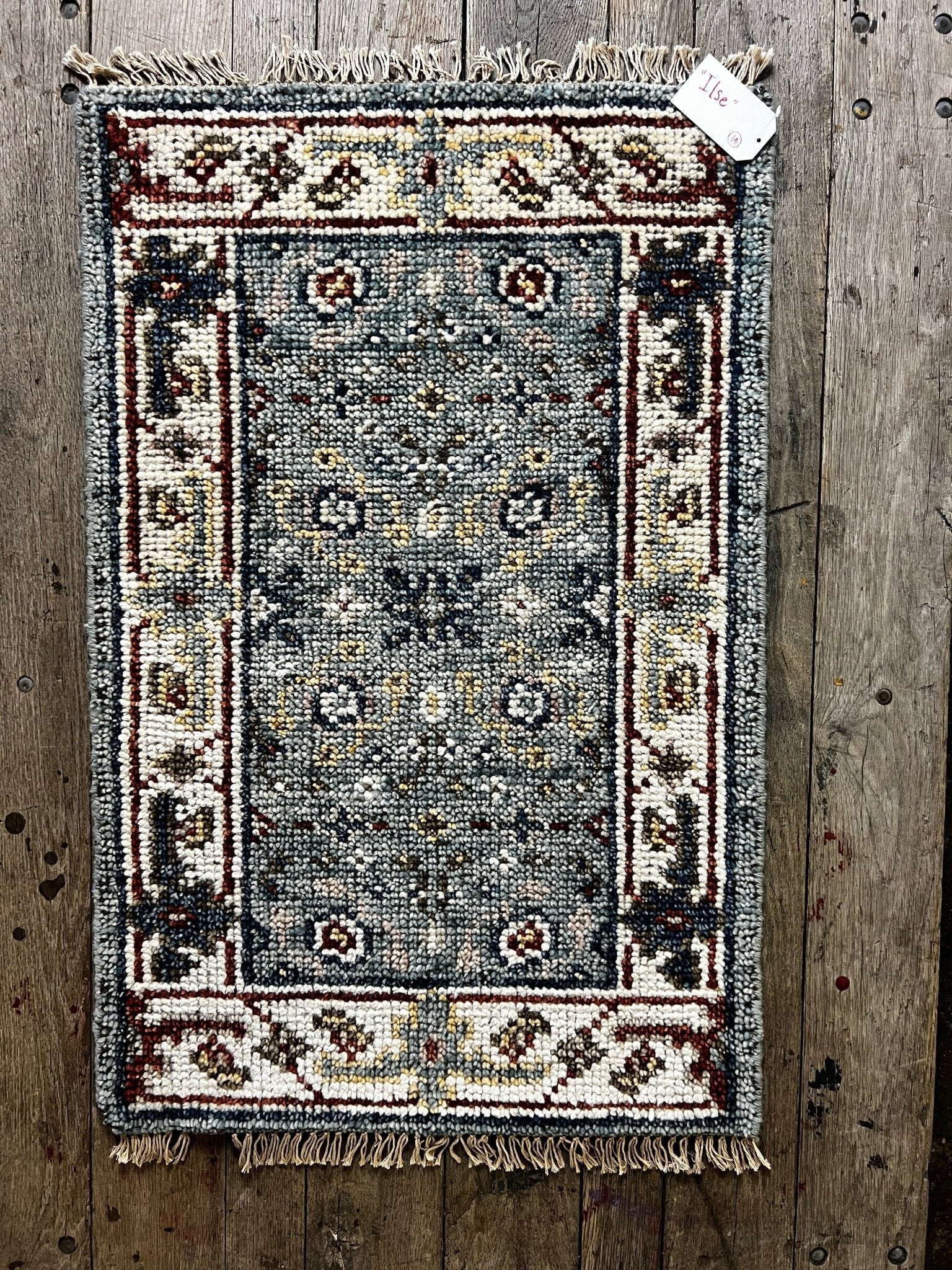 "Ilse" Light Blue Hand-Knotted Oushak Sample 8x10 | Banana Manor Rug Company