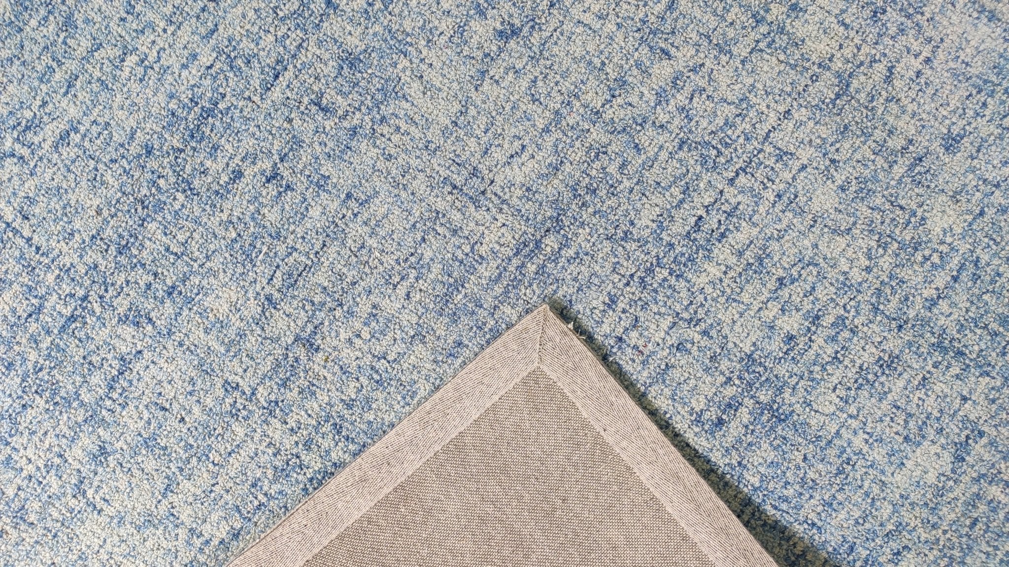 Income Tax 8x10 Aqua Blue Hand-Tufted Rug | Banana Manor Rug Company