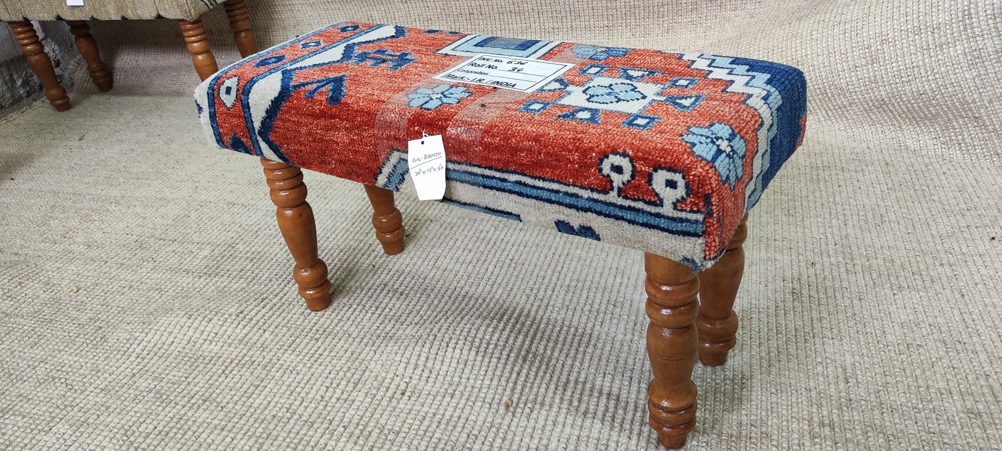 Ineko 30x12x16 Wooden Upholstered Bench | Banana Manor Rug Factory Outlet