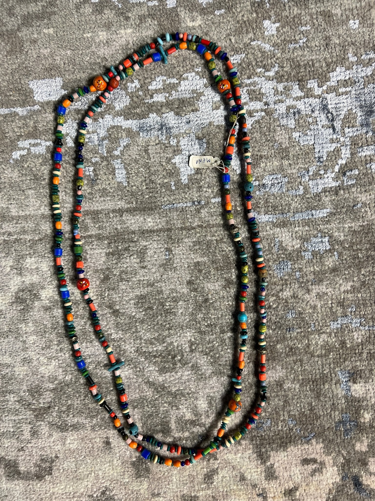 Ines Colorful Handmade Long Beaded Necklace | Banana Manor Rug Company