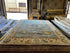 Irene 9x11.9 Hand-Knotted Blue & Ivory Oushak | Banana Manor Rug Factory Outlet