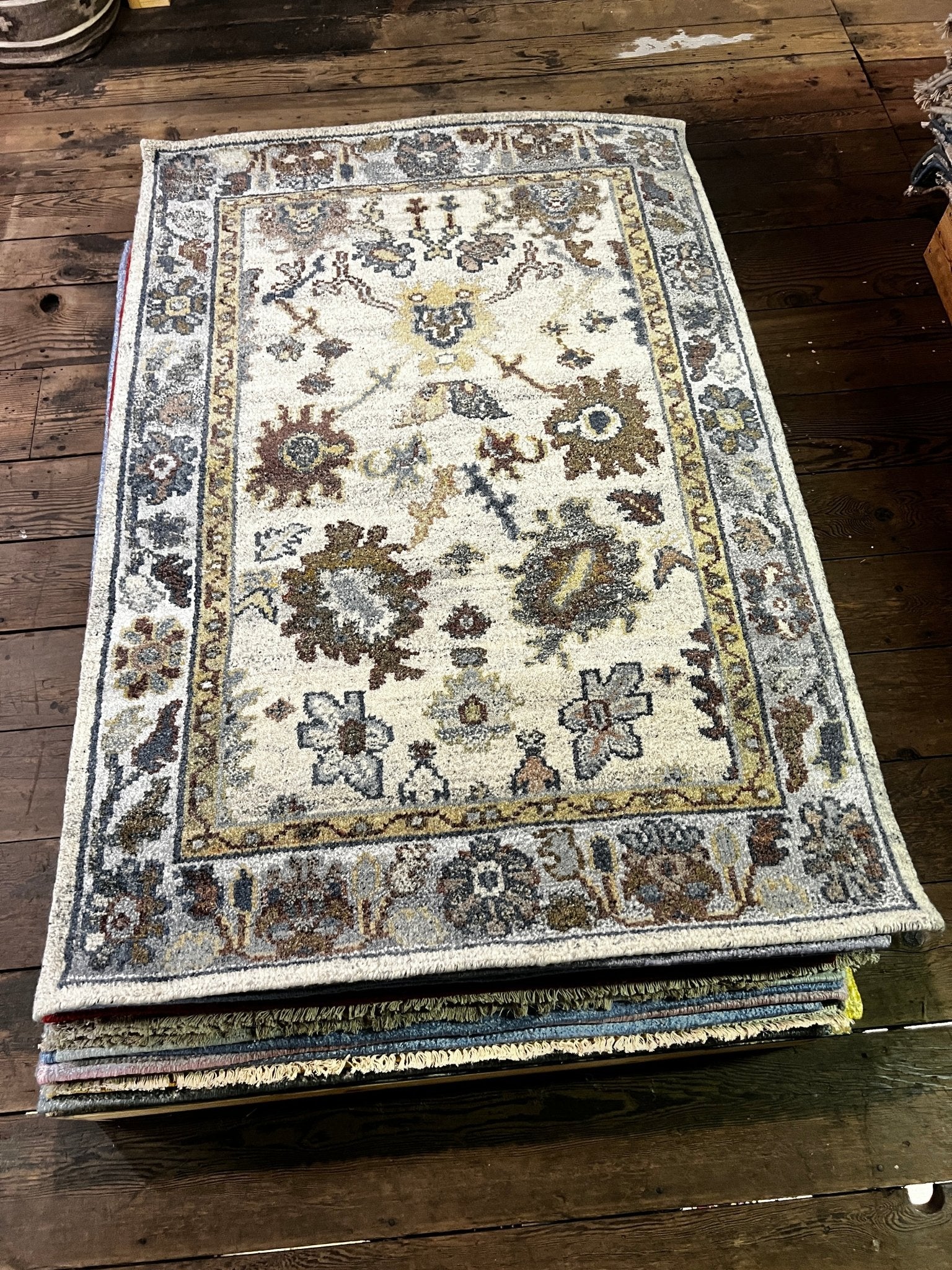 Isabetta 4x6 Natural & Ivory Oushak | Banana Manor Rug Factory Outlet