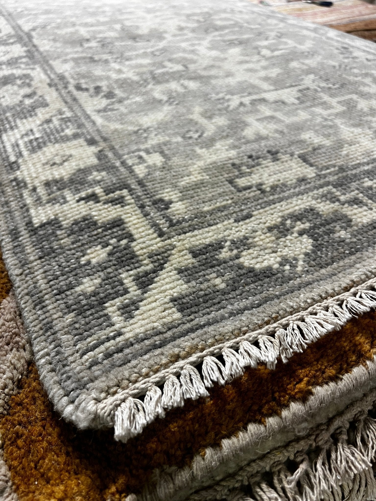 Iseppa 2.6x11.9 Silver & Grey Oushak Runner | Banana Manor Rug Factory Outlet