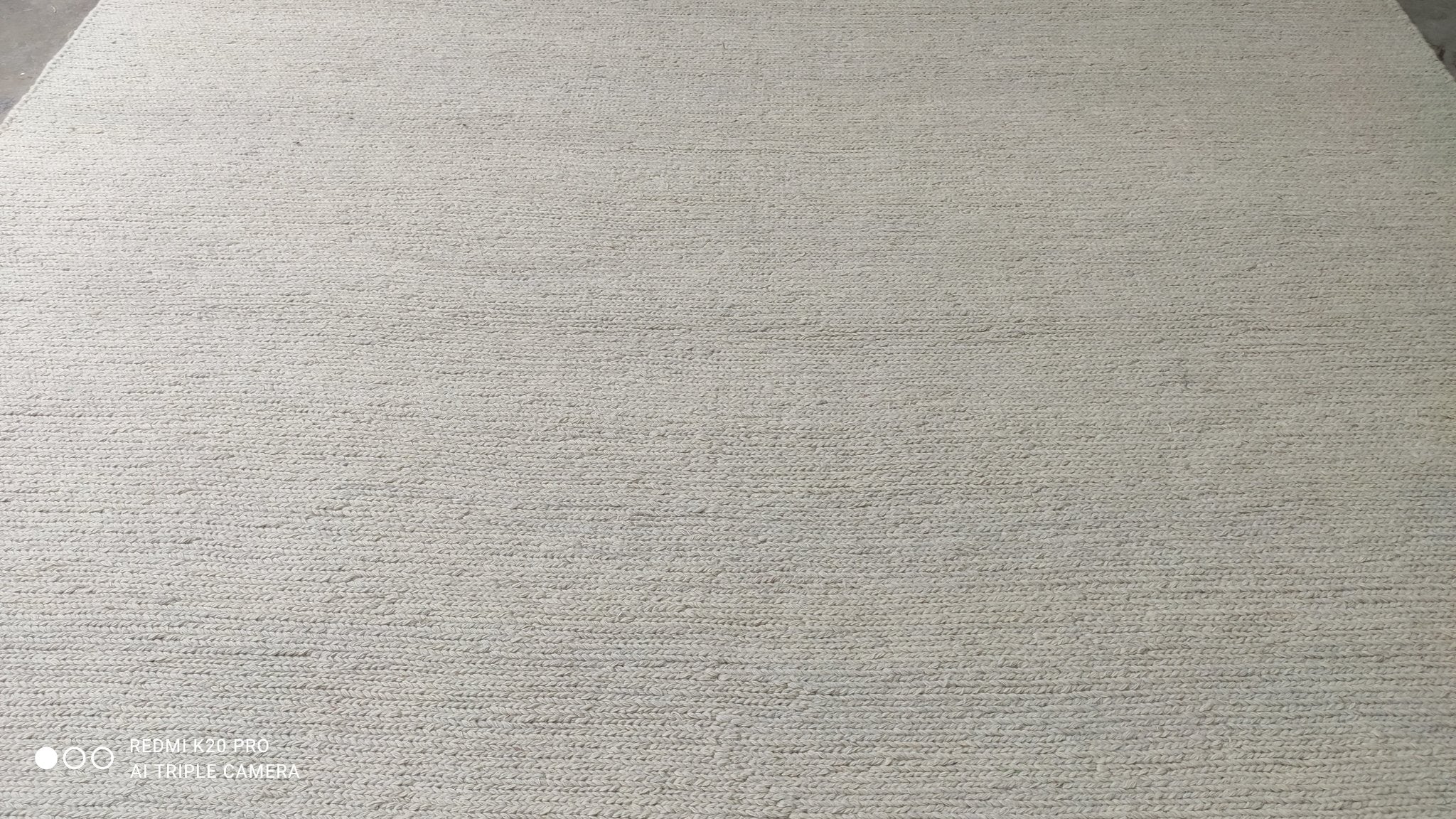 Jack Horner 8.3x10 White Handwoven Durrie Rug | Banana Manor Rug Company