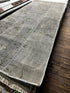 Jan Showers Silver and Grey Patched Weave Hand-Knotted Oushak Runner 2.6x6.9 | Banana Manor Rug Company