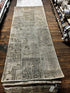 Jan Showers Silver and Grey Patched Weave Hand-Knotted Oushak Runner 2.6x6.9 | Banana Manor Rug Company