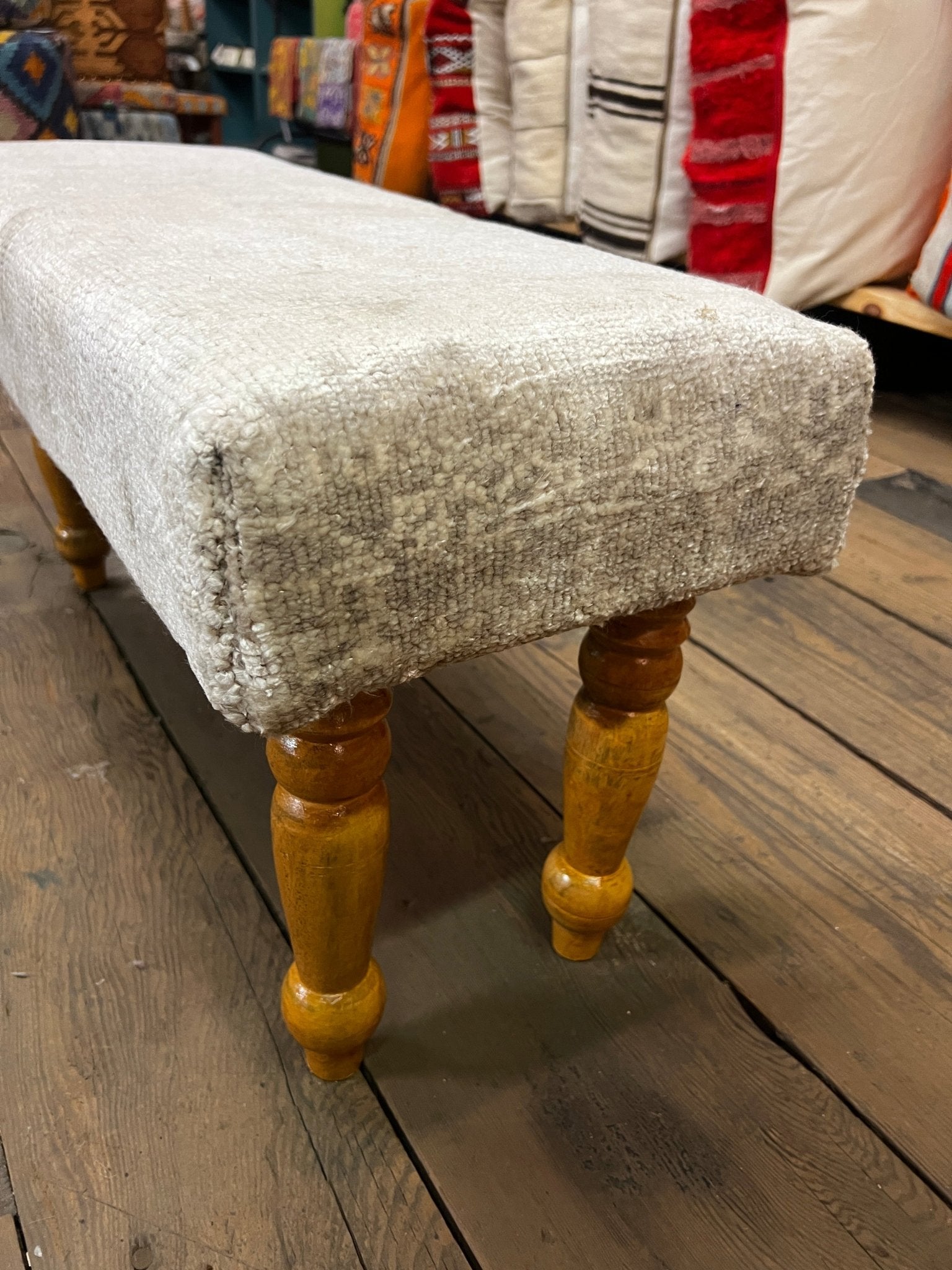 Jan Sterling 30x12x16 Wooden Upholstered Bench | Banana Manor Rug Factory Outlet