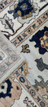 Jane Seymour 8x10 Hand-Knotted Aqua & Ivory Oushak | Banana Manor Rug Factory Outlet