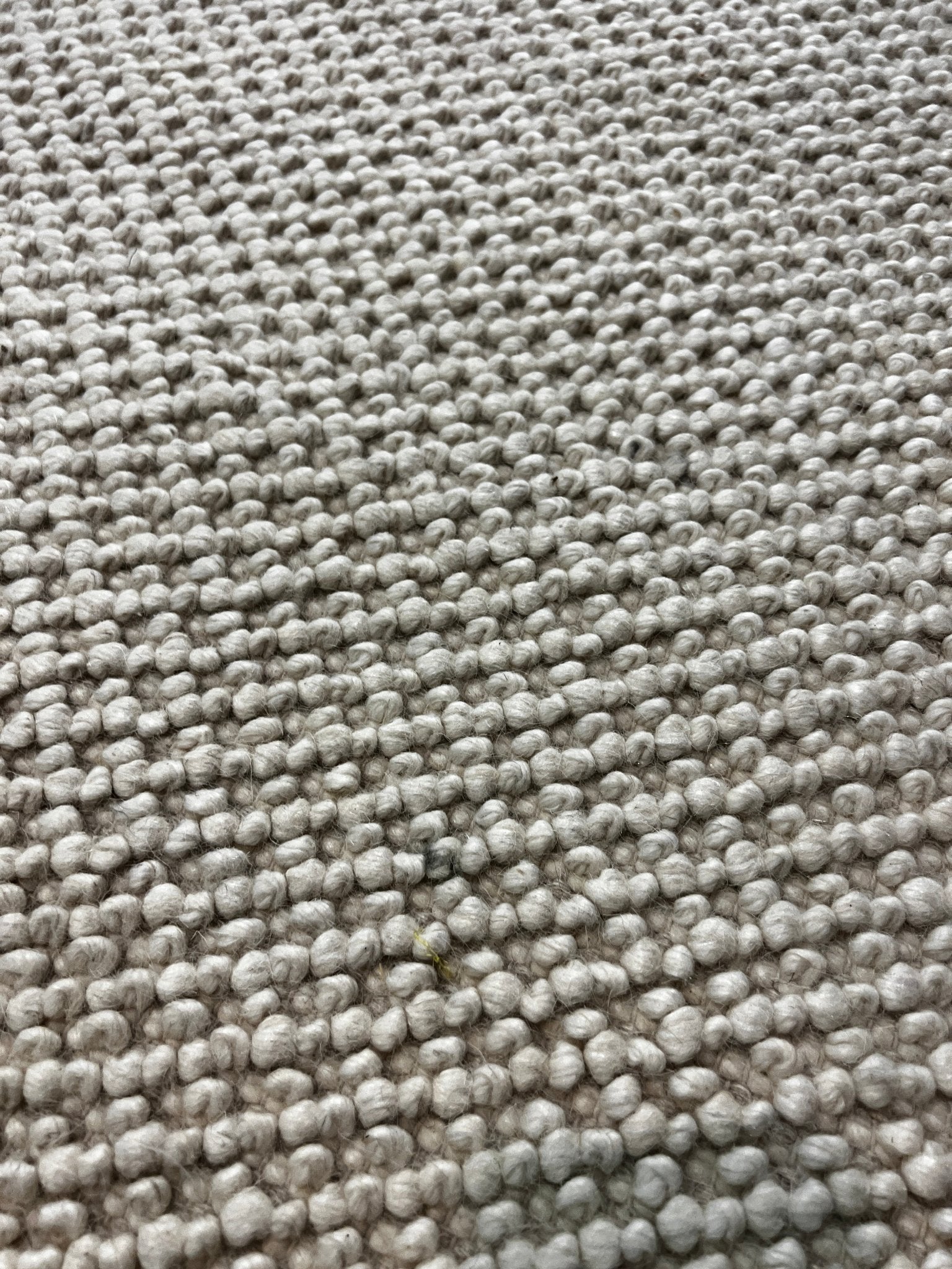 Jane Wiseman Handwoven Wool Durrie Ivory Loop 6.9x9 | Banana Manor Rug Factory Outlet