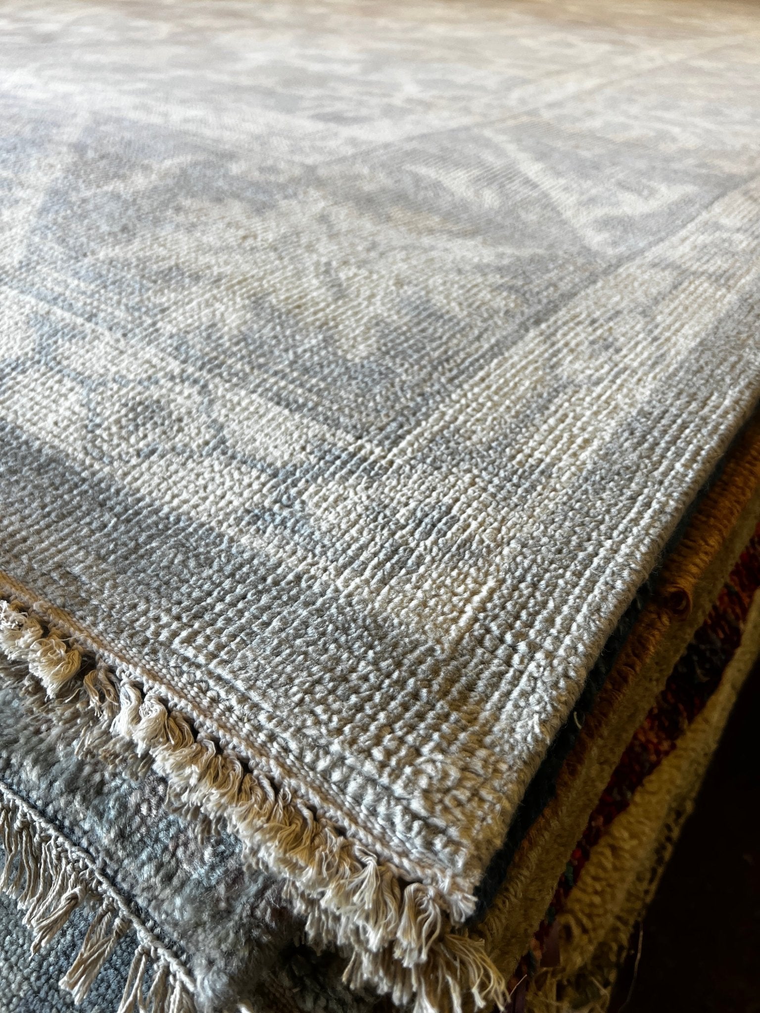 Janet Weiss 9.9x13.9 Hand-Knotted Silver Grey Turkish Oushak | Banana Manor Rug Factory Outlet