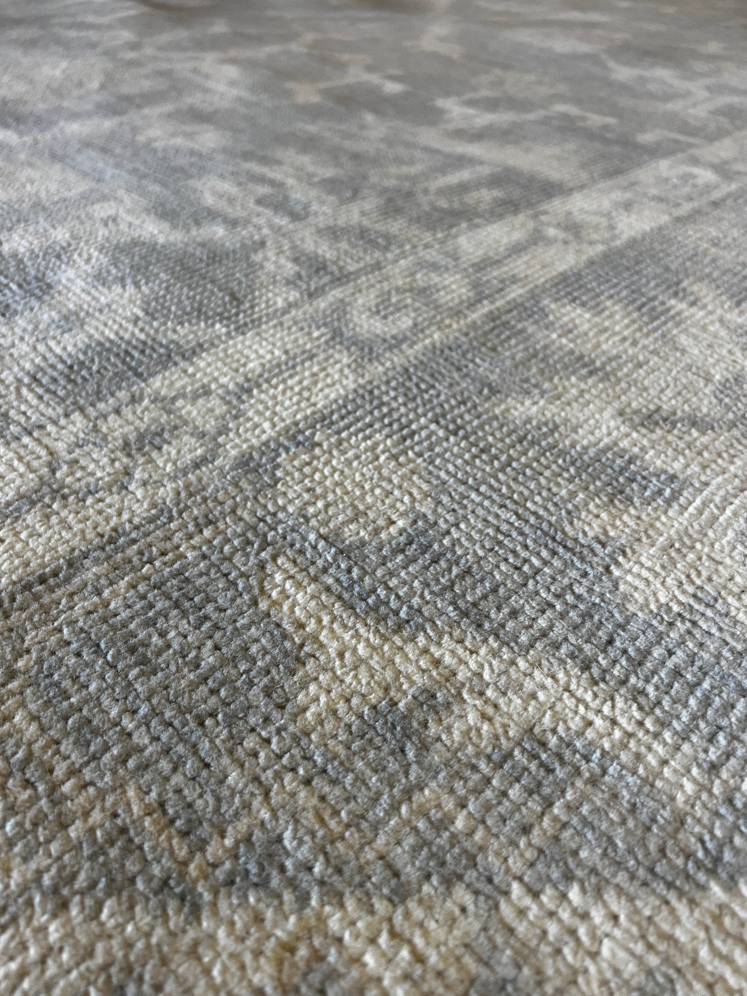 Janet Weiss 9.9x13.9 Hand-Knotted Silver Grey Turkish Oushak | Banana Manor Rug Factory Outlet