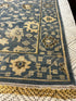 Janine Lecroix 4x6 Hand-Knotted Blue & Ivory Oushak | Banana Manor Rug Factory Outlet