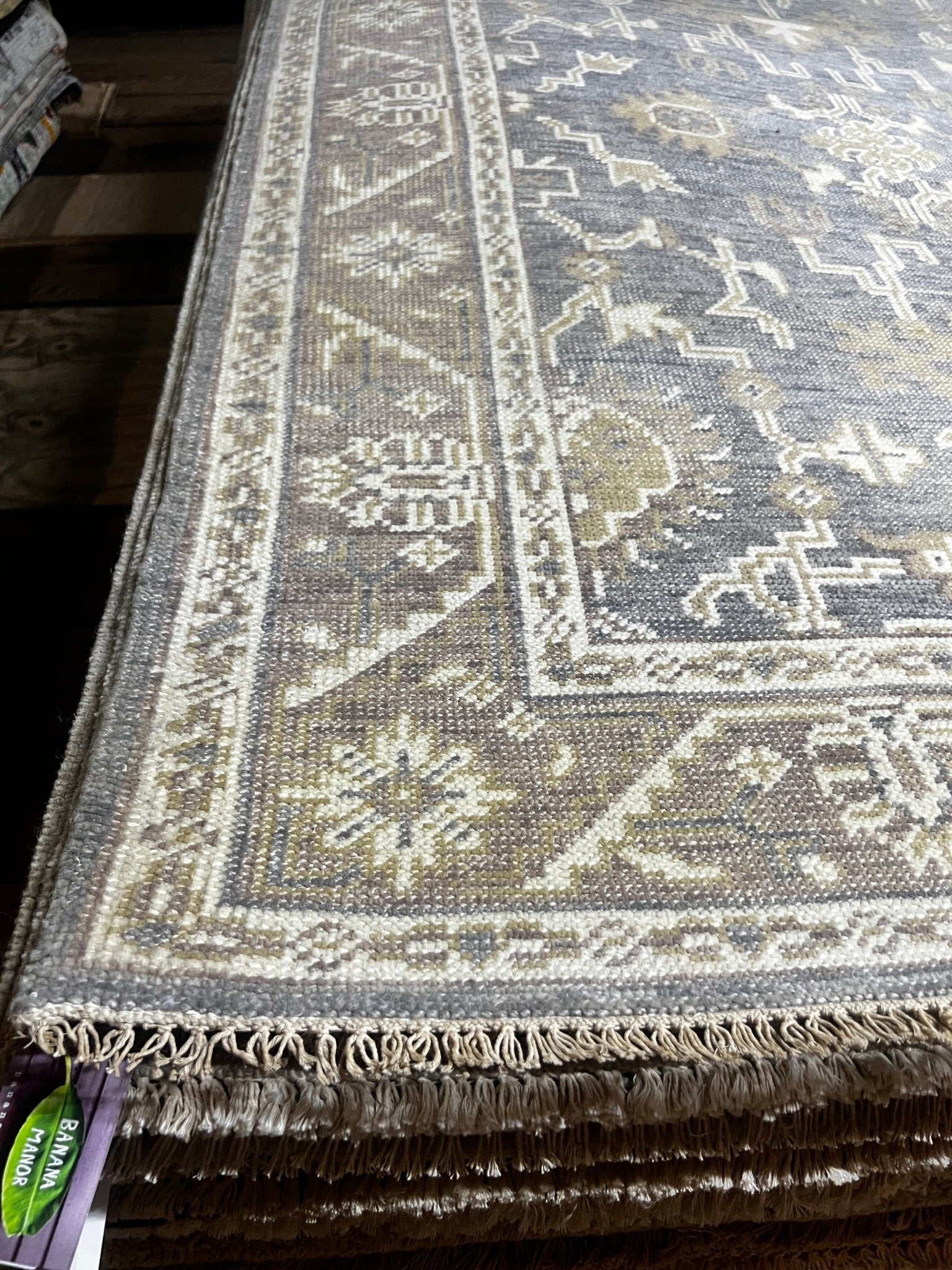 Jayde 5x7 Hand-Knotted Grey & Light Rust Turkish Oushak | Banana Manor Rug Factory Outlet