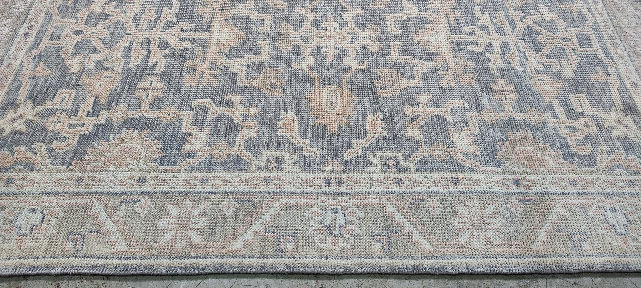 Jayde 5x7 Hand-Knotted Grey & Light Rust Turkish Oushak | Banana Manor Rug Factory Outlet