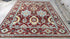 Jennifer B. 7.10x9.10 Rust and Light Blue Hand-Knotted Oushak Rug | Banana Manor Rug Company