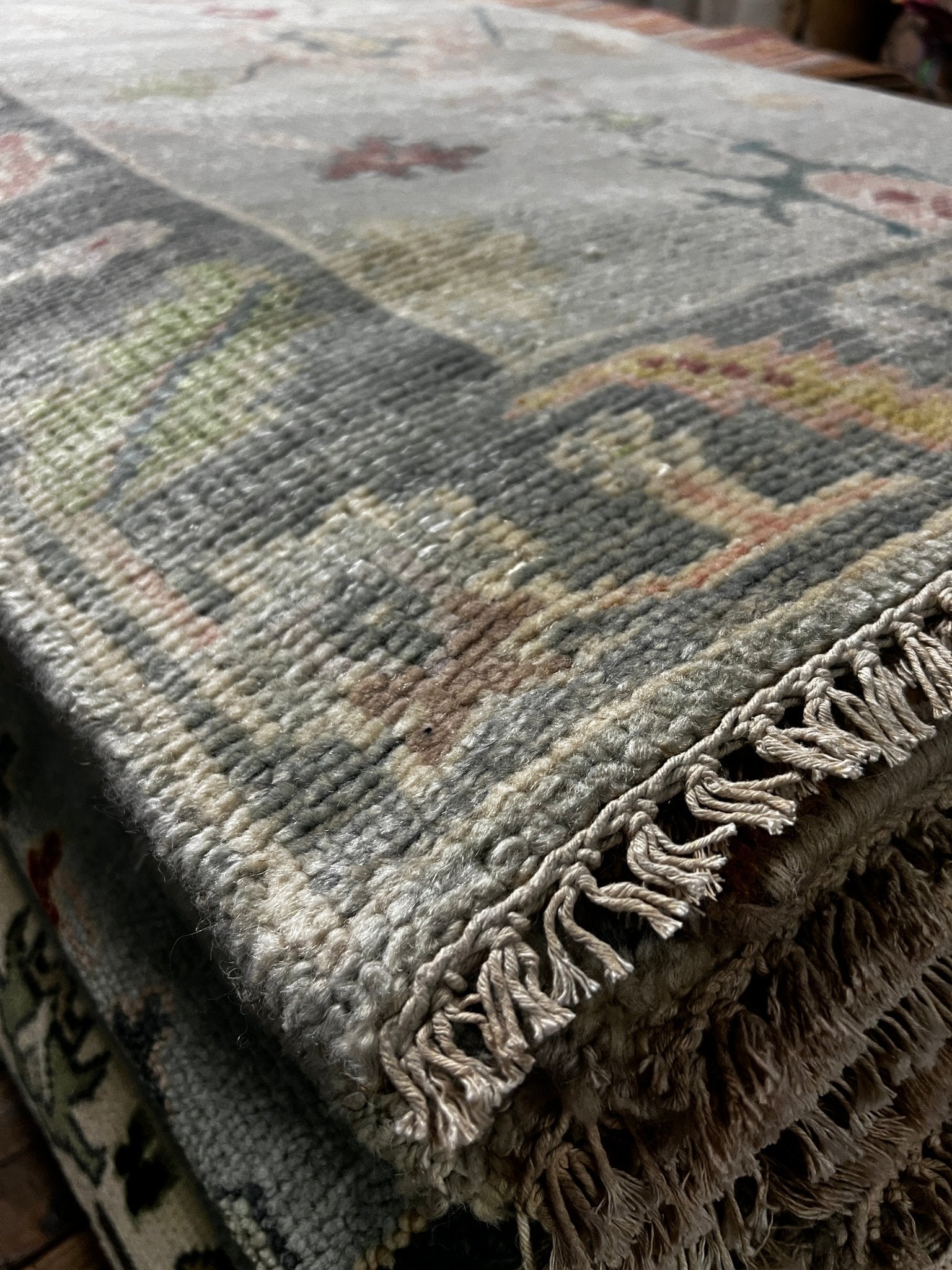 Jennifer Bogart 3.3x14.9 Light Grey & Grey Oushak | Banana Manor Rug Factory Outlet