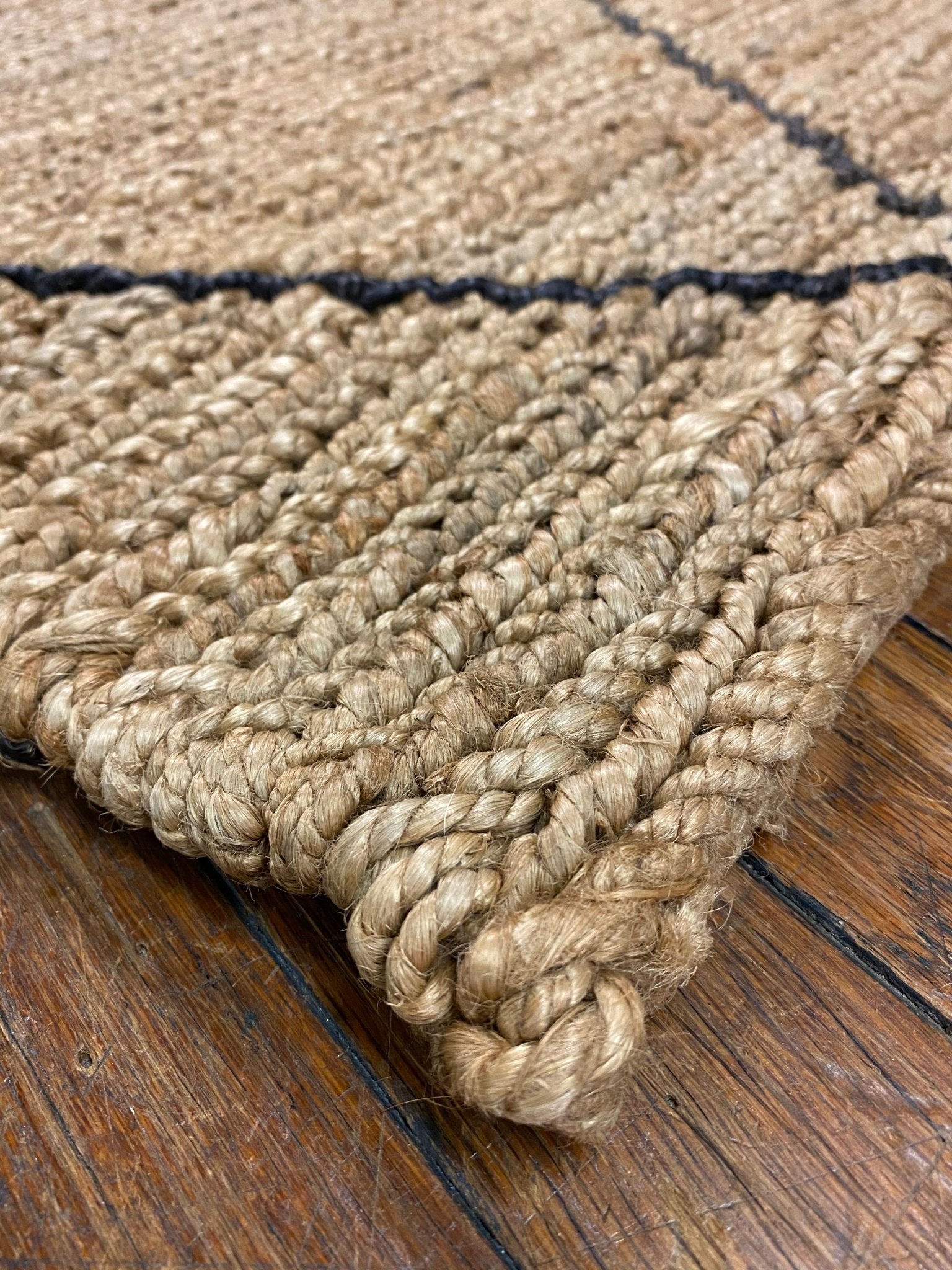 Jennifer Courtney Harlequin 'J 058' Handwoven Jute Rug-Available "Made to Order" | Banana Manor Rug Company