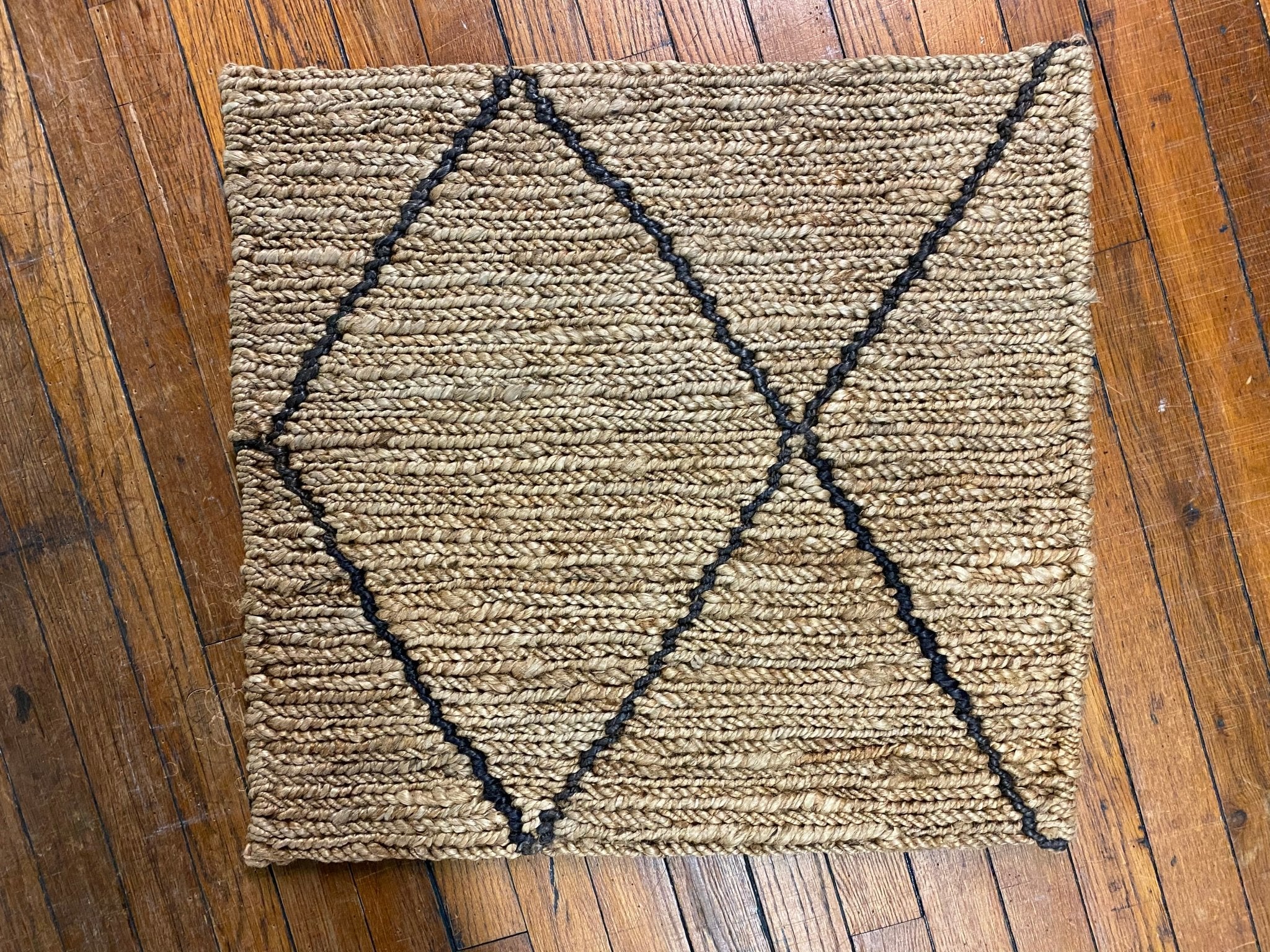 Jennifer Courtney Harlequin 'J 058' Handwoven Jute Rug-Available "Made to Order" | Banana Manor Rug Company