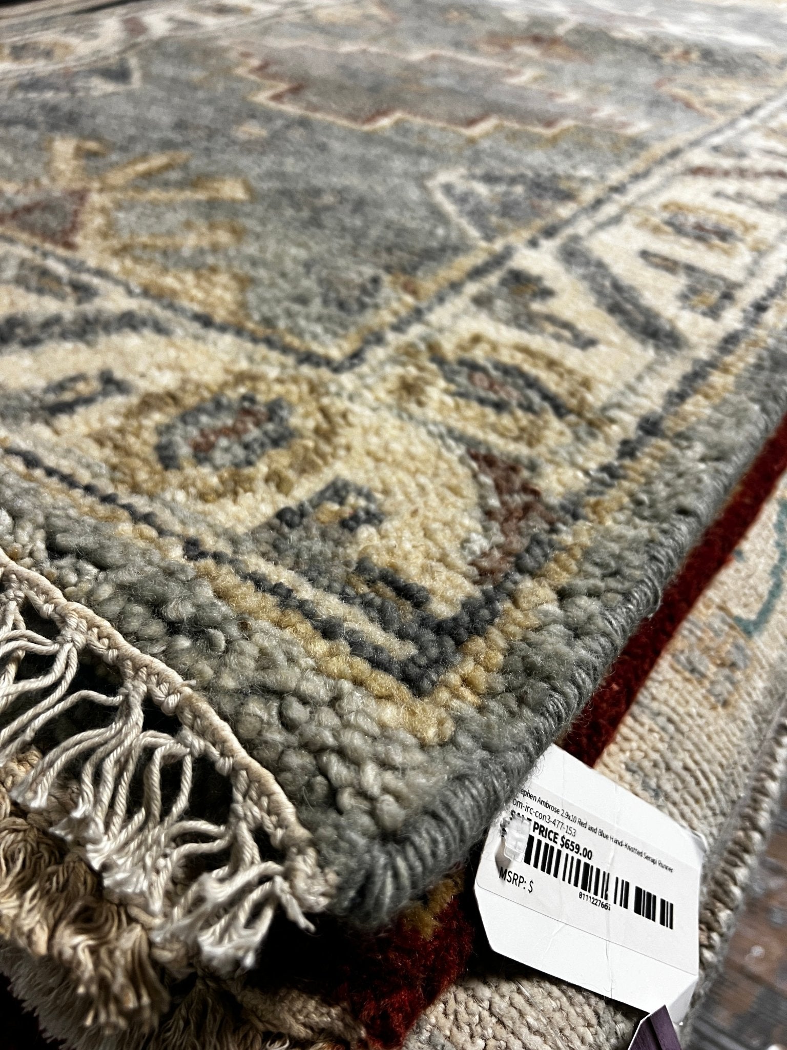 Jessica Hecht Hand-Knotted Grey & Ivory Oushak Runner (Multiple Sizes) | Banana Manor Rug Factory Outlet