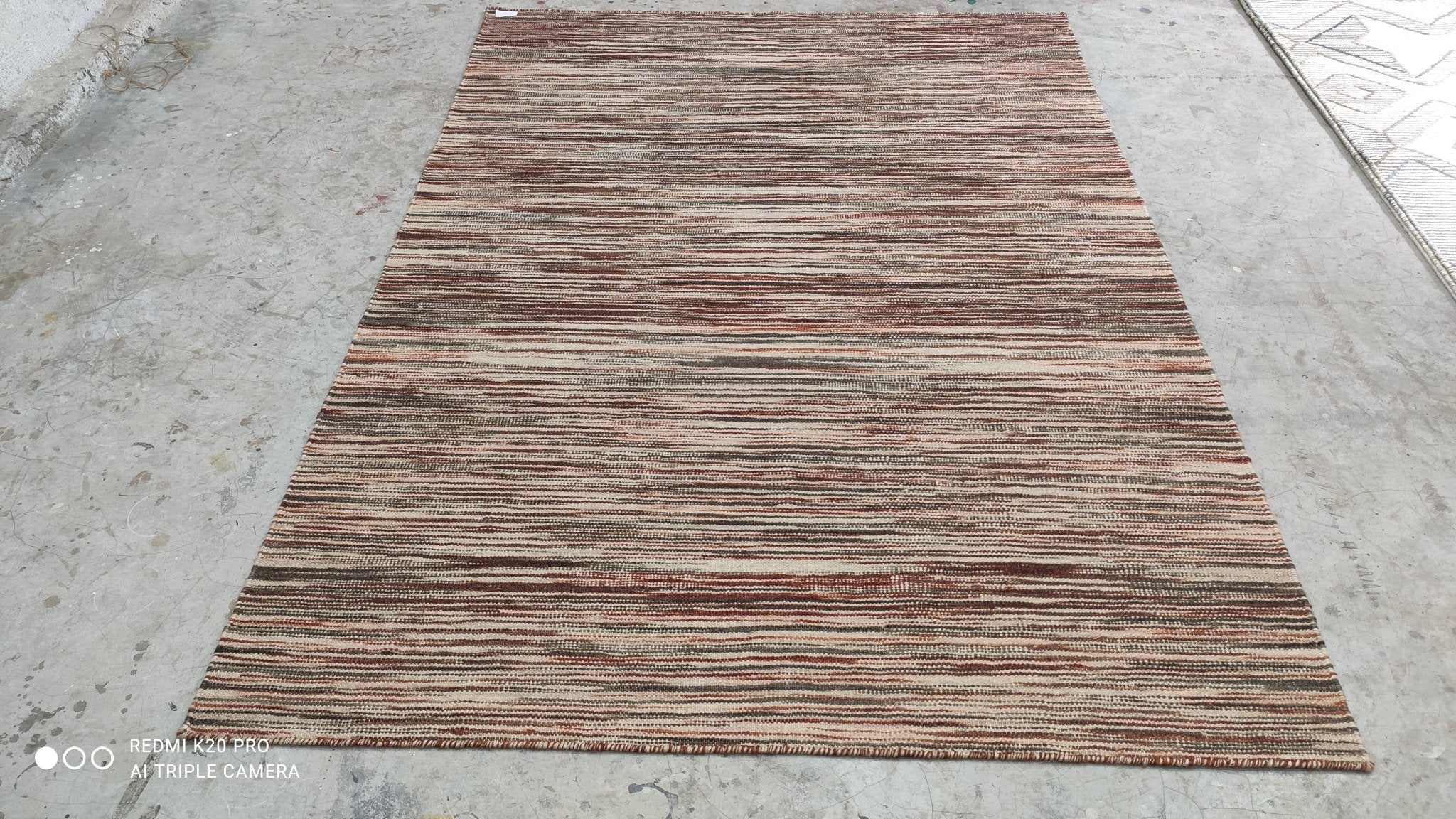 Jim the Bartender from the Regal Beagle 4.6x6.6 Handwoven Durrie | Banana Manor Rug Company
