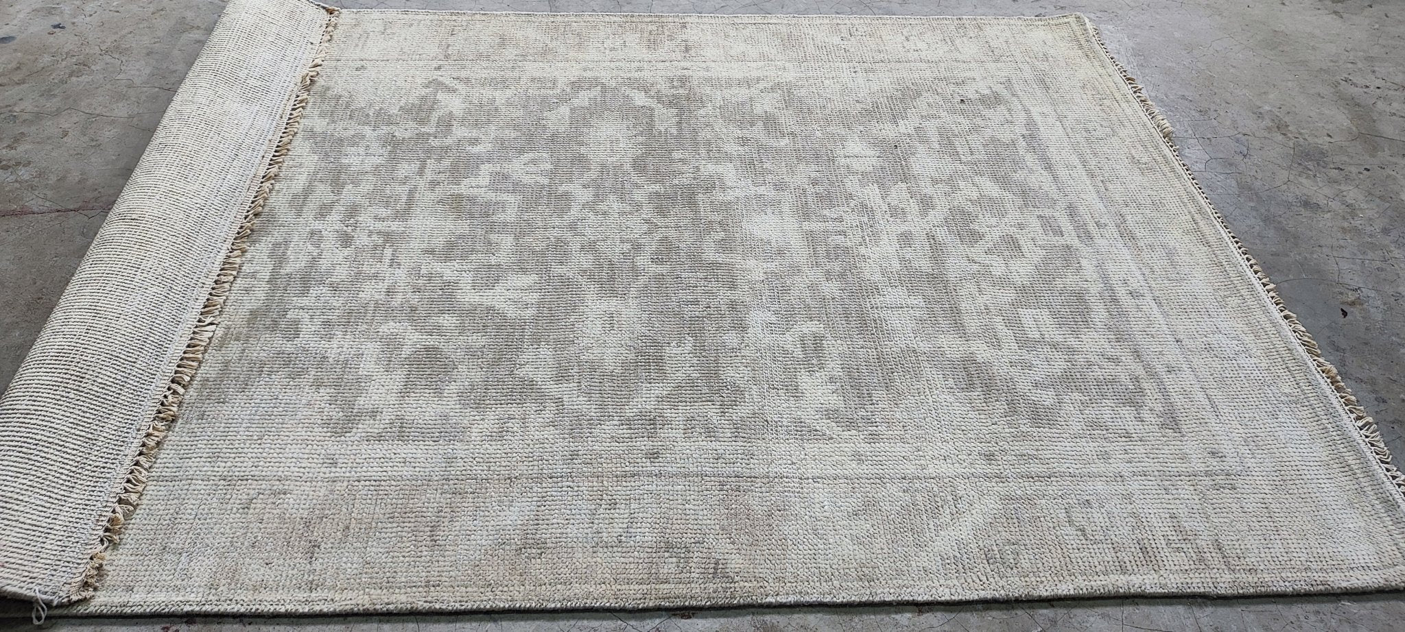 Jo Collins 4x6 Hand Knotted Grey & Silver Turkish Oushak | Banana Manor Rug Factory Outlet