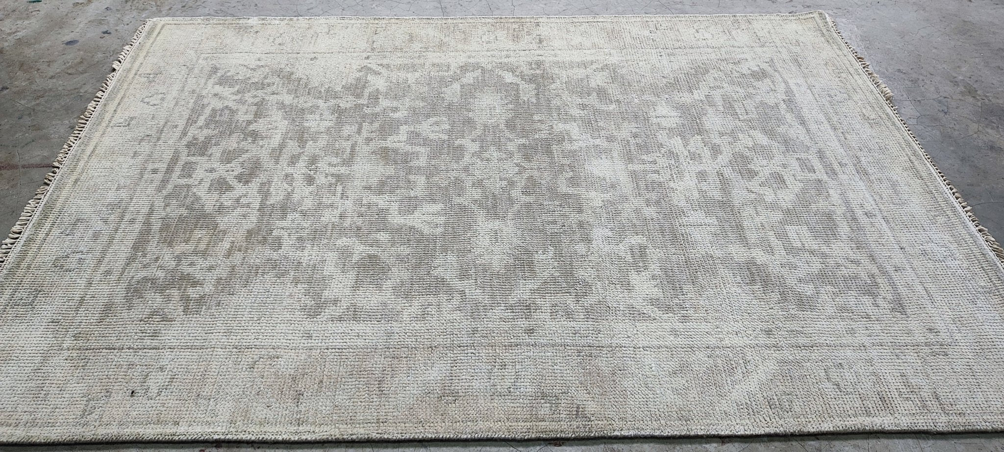 Jo Collins 4x6 Hand Knotted Grey & Silver Turkish Oushak | Banana Manor Rug Factory Outlet