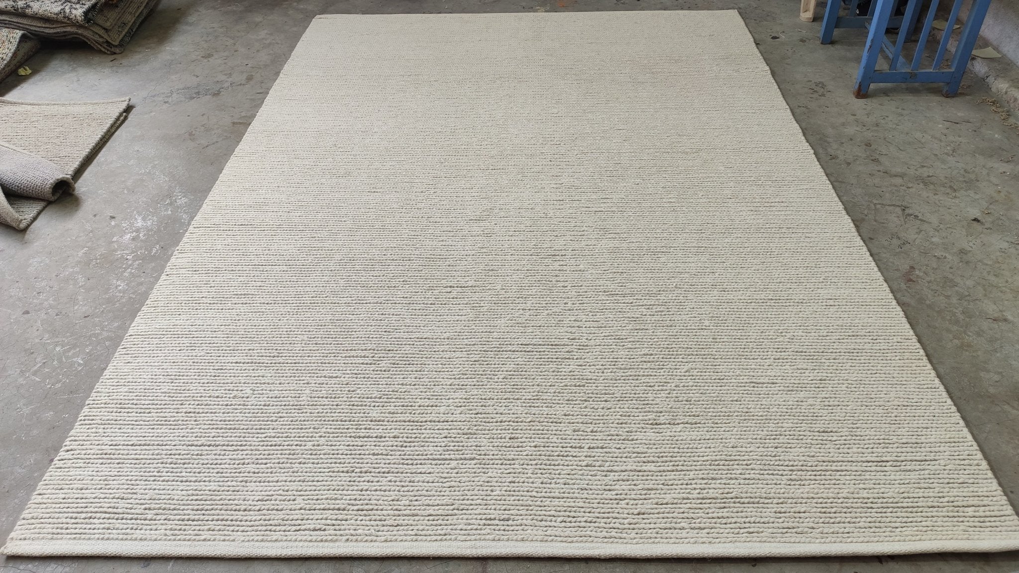 Jo Handwoven White Soumak Rug (Multiple Sizes) | Banana Manor Rug Company