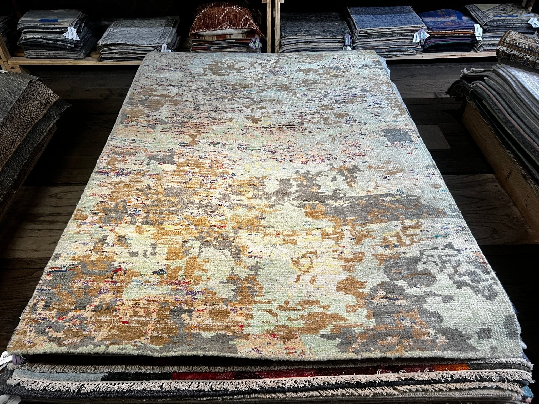 Jodi Anne 5x8 Hand-Knotted Multi Abstract | Banana Manor Rug Factory Outlet