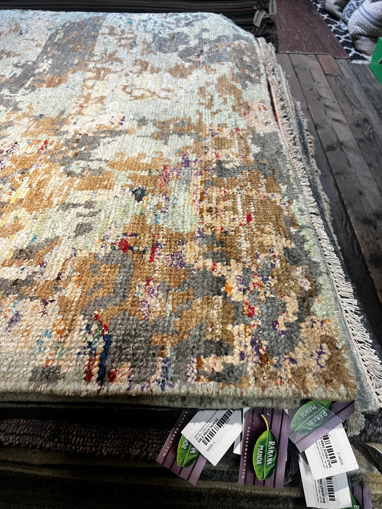 Jodi Anne 5x8 Hand-Knotted Multi Abstract | Banana Manor Rug Factory Outlet