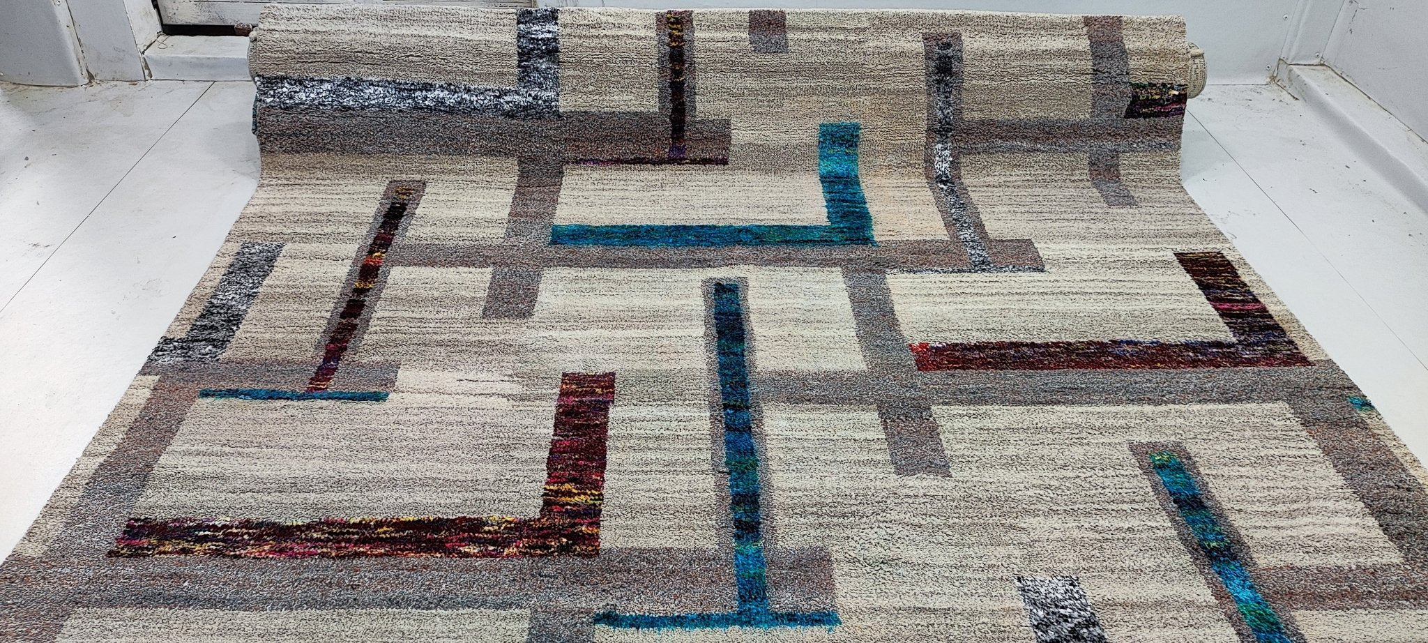 Joey Johnson 8x10 Hand-Knotted Natural Beige Modern | Banana Manor Rug Factory Outlet