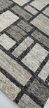 John McClane 7.9x9.9 Hand-Knotted Grey & Silver Geometrical | Banana Manor Rug Factory Outlet