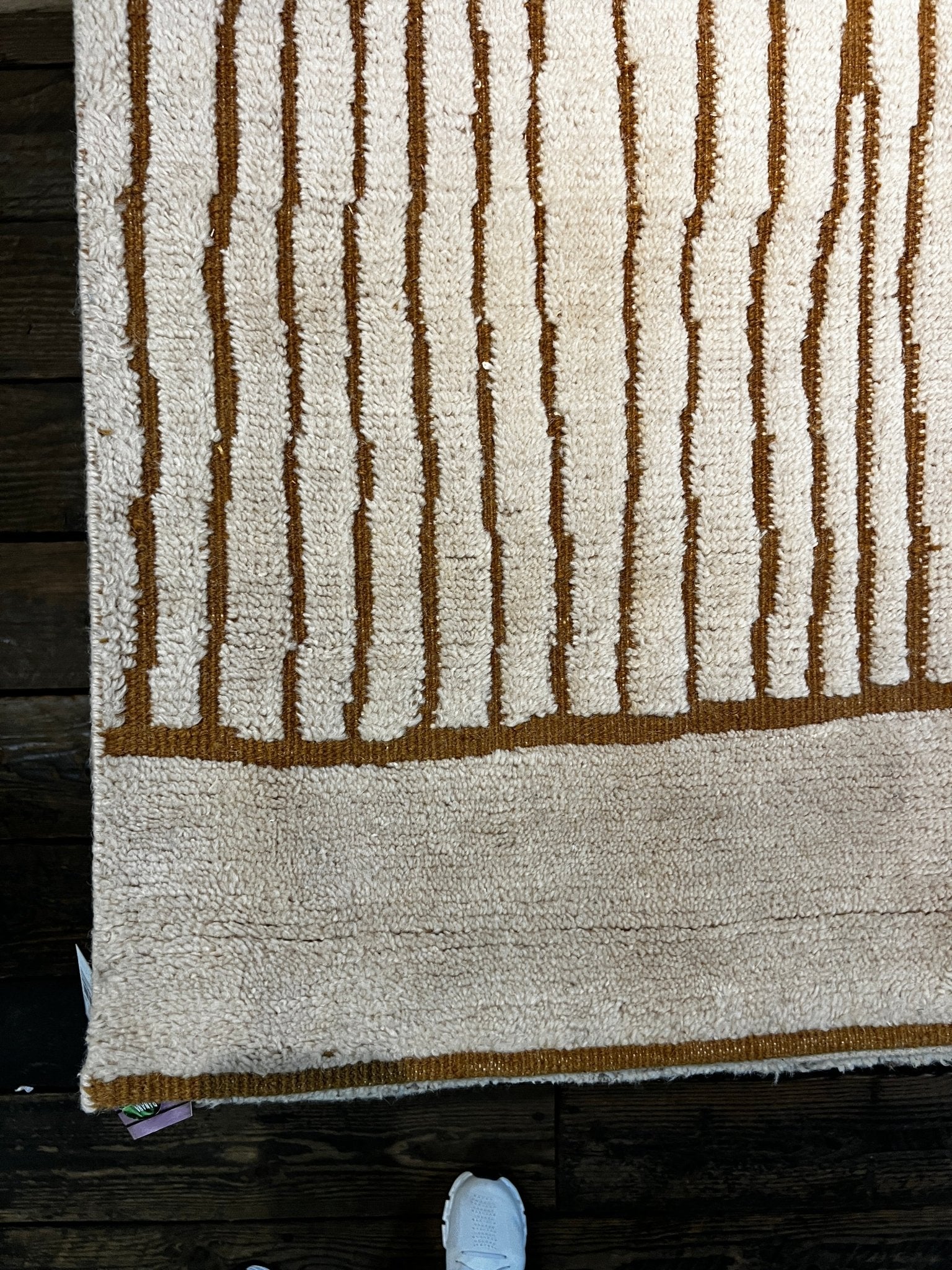 Josh 5.6x8 Hand-Knotted Ivory & Camel Cut Pile | Banana Manor Rug Factory Outlet