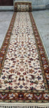 Josie McCarthy Ivory and Rust Hand-Knotted Oushak Runner 2.6x16.9 | Banana Manor Rug Company