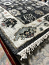 Judith Balis Dark Grey and Ivory Hand-Knotted Oushak Runner 2.6x24 | Banana Manor Rug Company