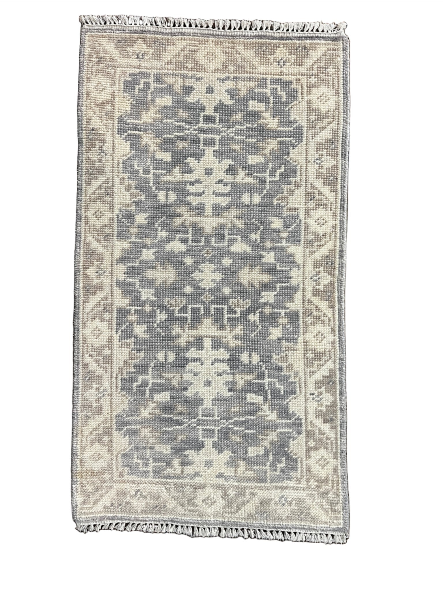 Juilet 2x4 Hand-Knotted Grey & Grey Turkish Oushak (multiple styles) | Banana Manor Rug Factory Outlet