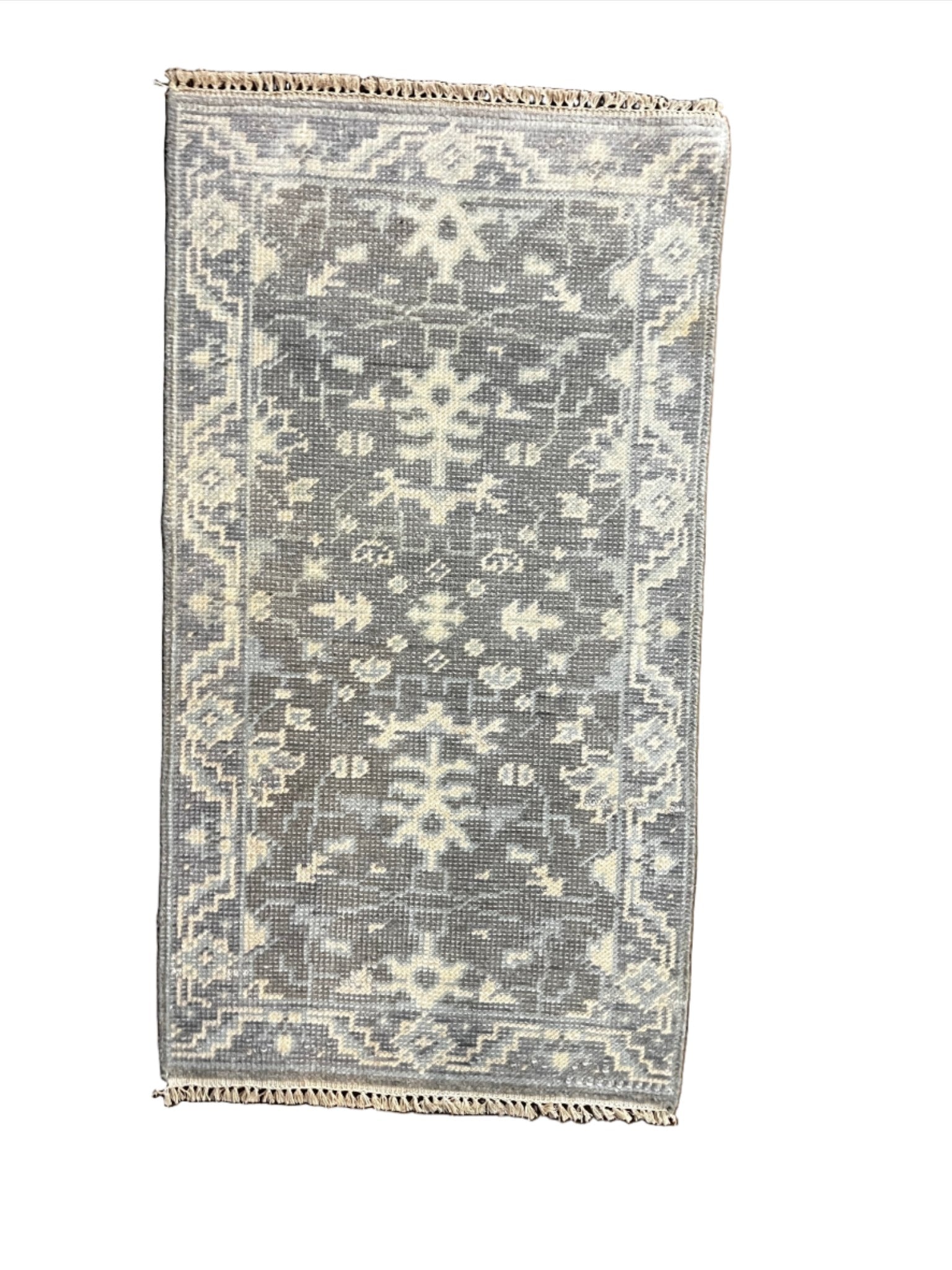 Juilet 2x4 Hand-Knotted Grey & Grey Turkish Oushak (multiple styles) | Banana Manor Rug Factory Outlet