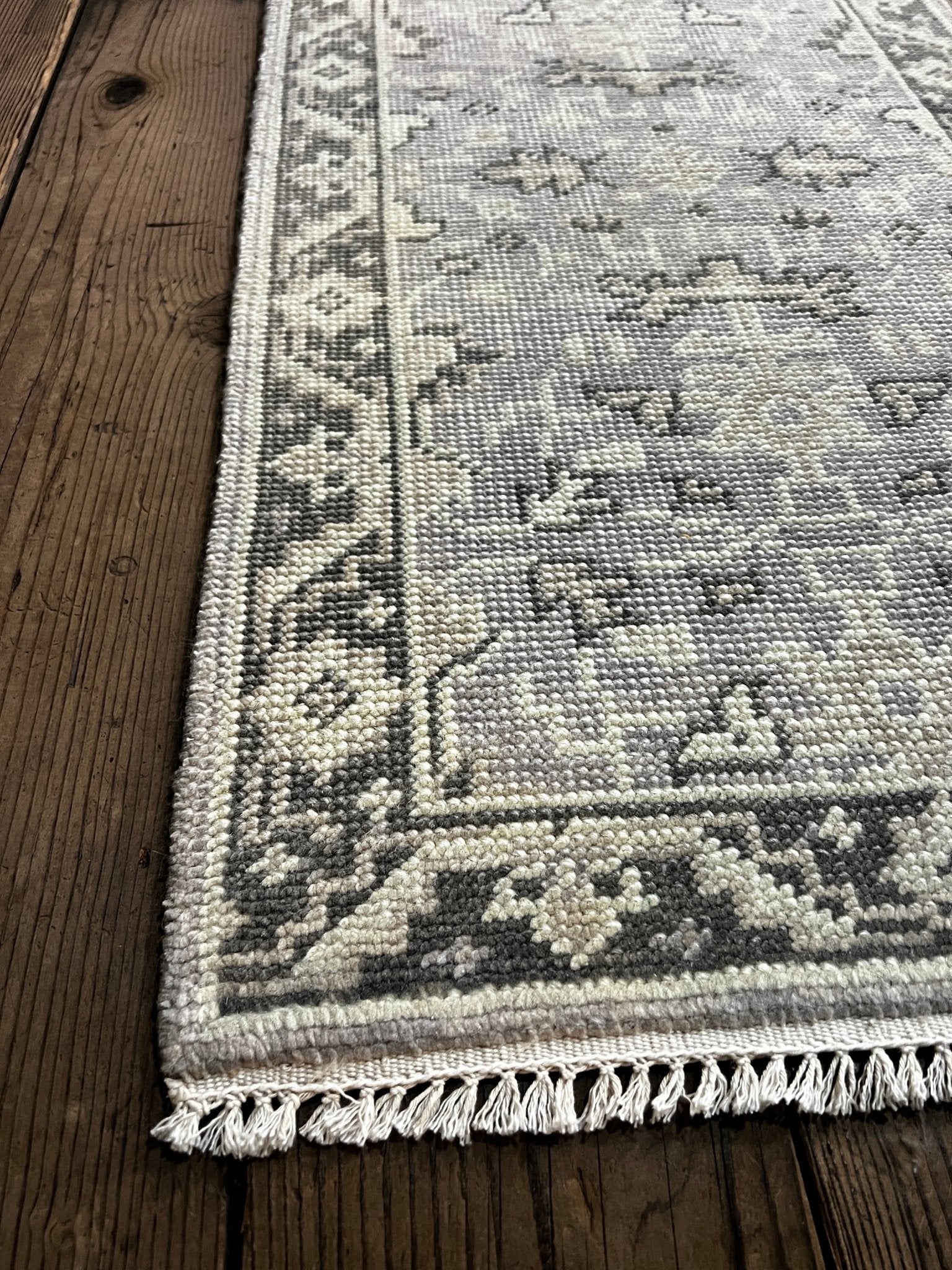 Juilet 2x4 Hand-Knotted Grey & Grey Turkish Oushak (multiple styles) | Banana Manor Rug Factory Outlet