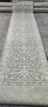 Julia Fischer 2.6x10 Hand Knotted Grey & Silver Turkish Oushak | Banana Manor Rug Factory Outlet