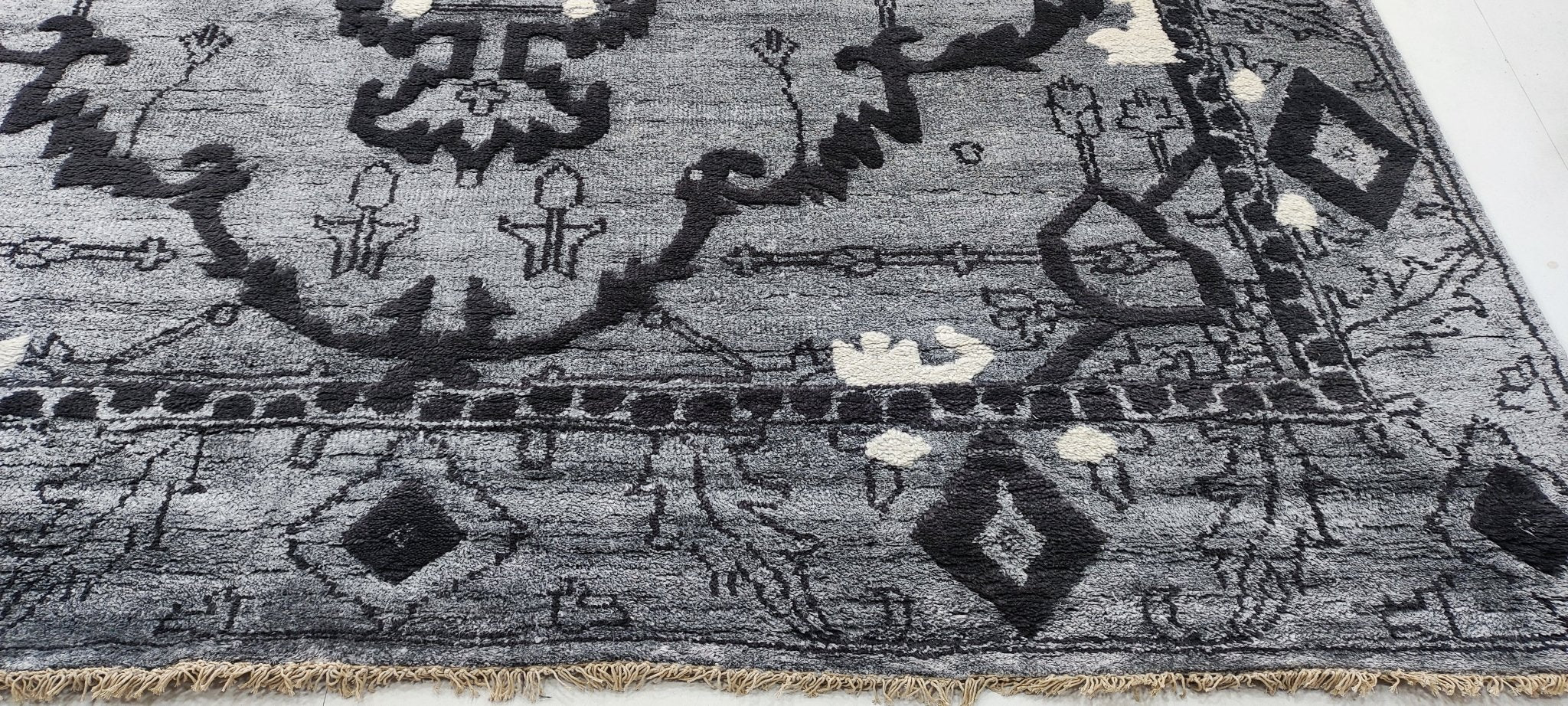 Julie Harris 8.9x11.9 Hand-Knotted Charcoal & Grey Oushak | Banana Manor Rug Factory Outlet