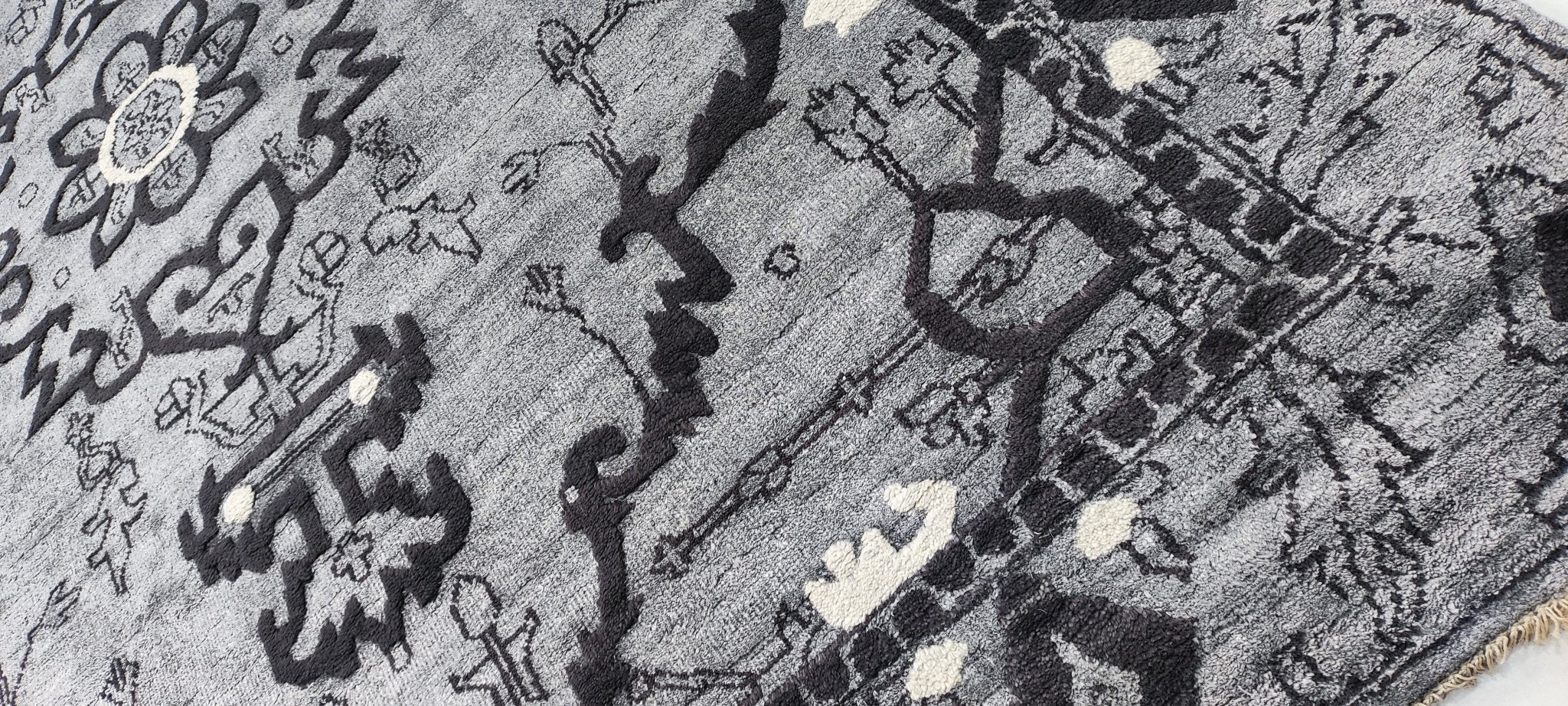 Julie Harris 8.9x11.9 Hand-Knotted Charcoal & Grey Oushak | Banana Manor Rug Factory Outlet