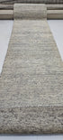 Kathy 2.9x11.3 Hand-Knotted Silver & Grey Loop Cut Runner | Banana Manor Rug Factory Outlet