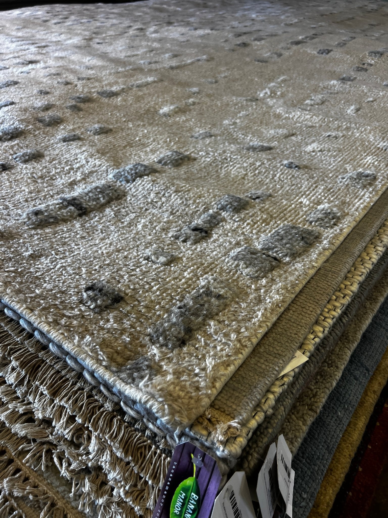 Keach 9.6x13.9 Hand-Knotted Silver & Grey Modern | Banana Manor Rug Factory Outlet