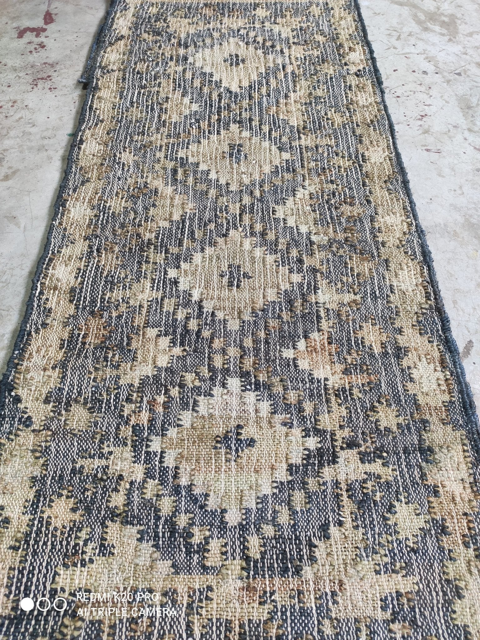 Keen 2.6x6.6 Handwoven Dark Gray and Natural Jute Runner | Banana Manor Rug Company