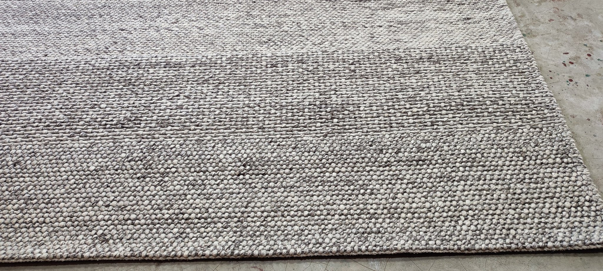 Kendall Roy 6.6x9.3 Handwoven Wool Durrie Natural/Grey Grass | Banana Manor Rug Factory Outlet