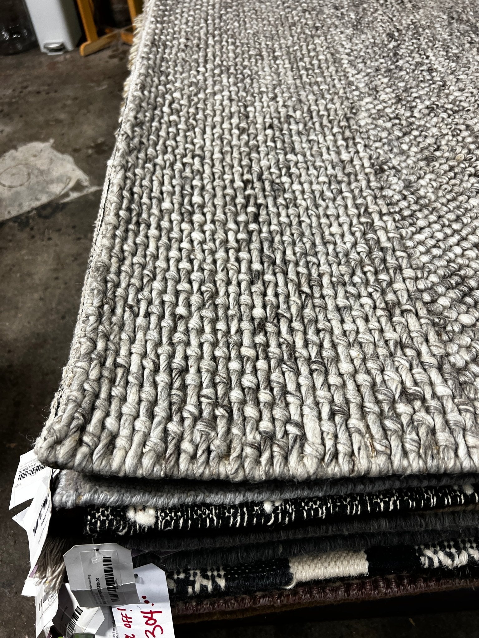 Kendall Roy 6.6x9.3 Handwoven Wool Durrie Natural/Grey Grass | Banana Manor Rug Factory Outlet