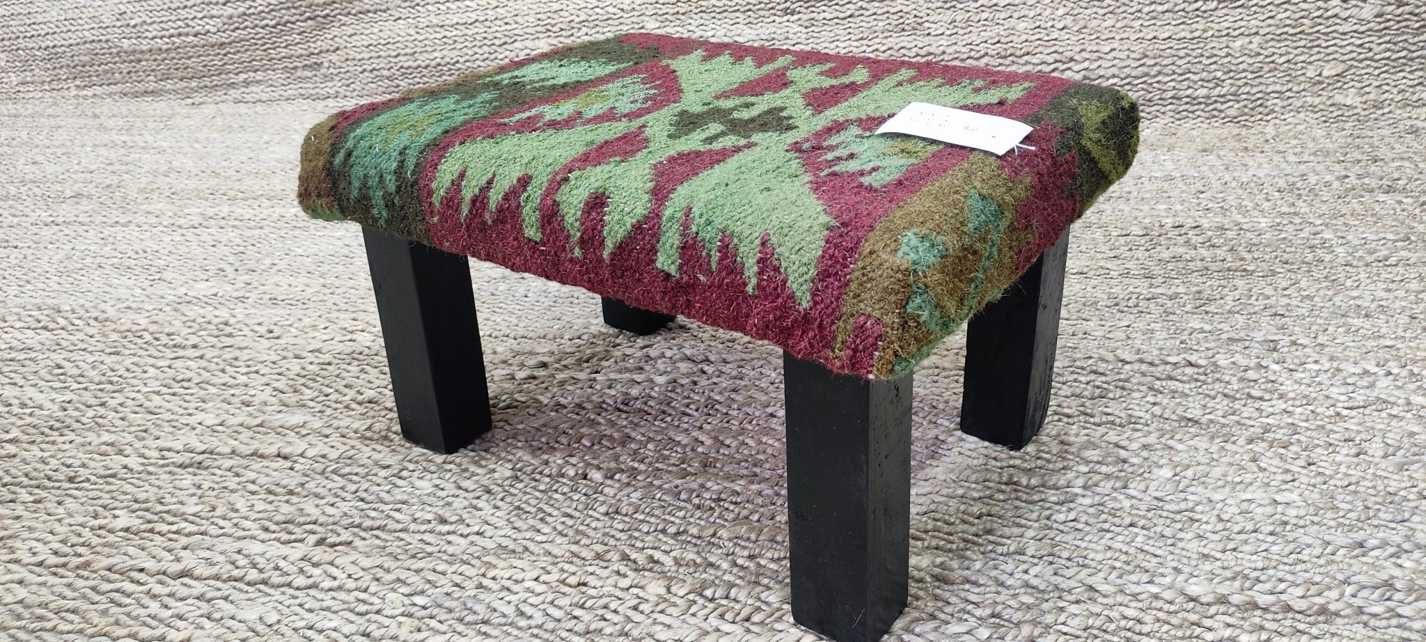 Kevin Richardson Wooden Upholstered Stool 12x17x9 (Assorted Styles) | Banana Manor Rug Company