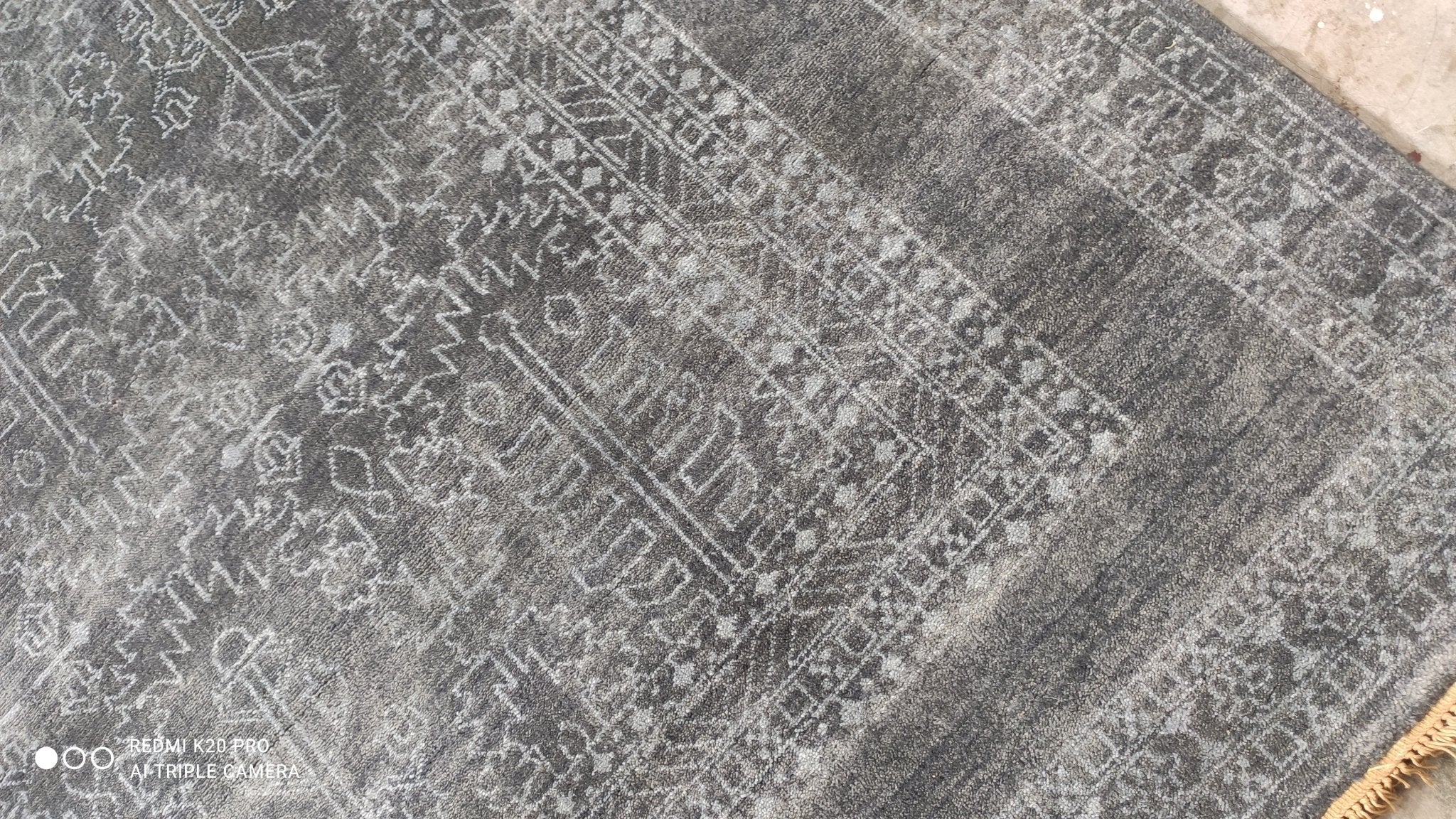 Kimble 9x12 Hand-Knotted Pastel and Grey Oushak Runner | Banana Manor Rug Company