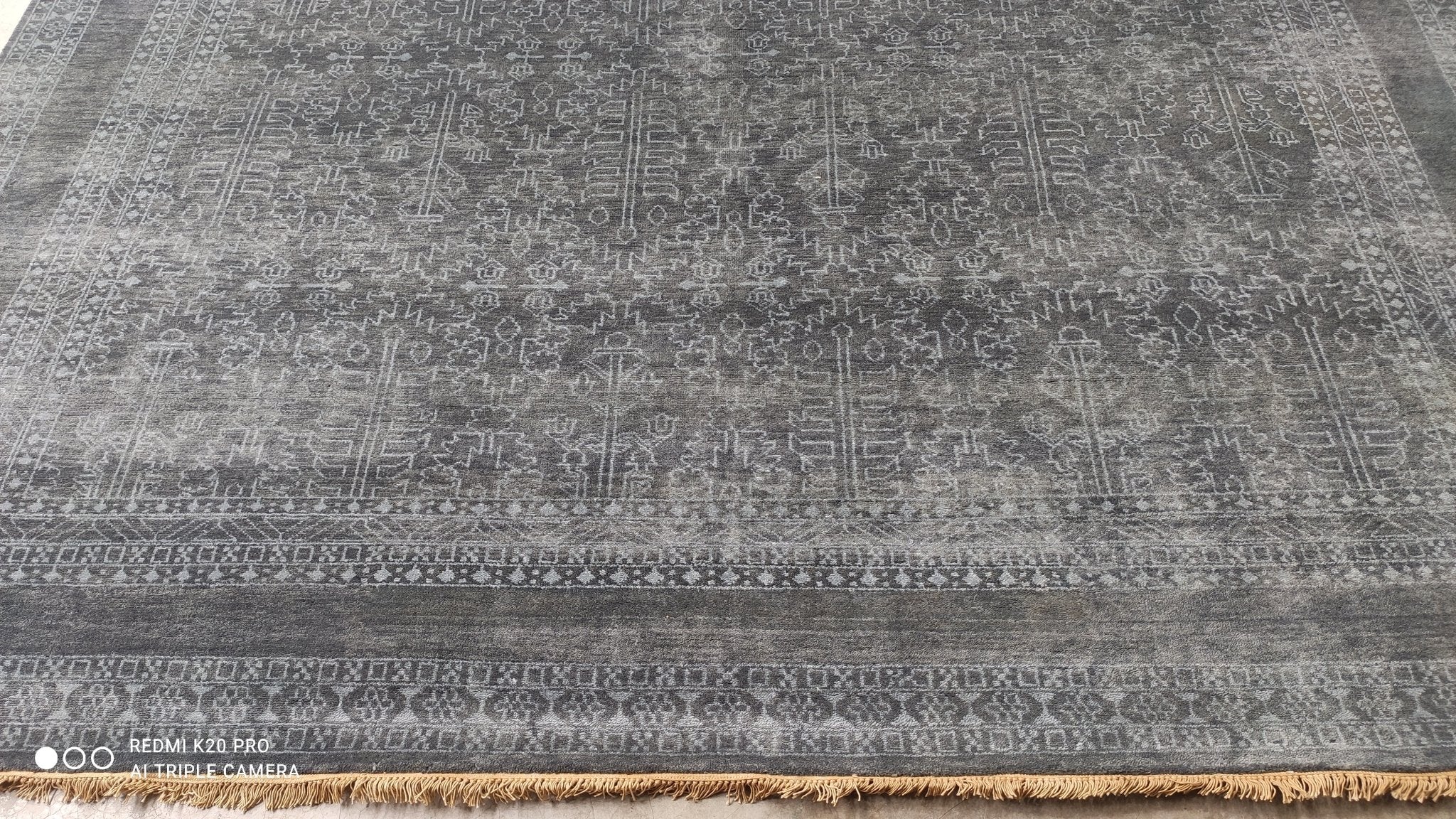 Kimble 9x12 Hand-Knotted Pastel and Grey Oushak Runner | Banana Manor Rug Company