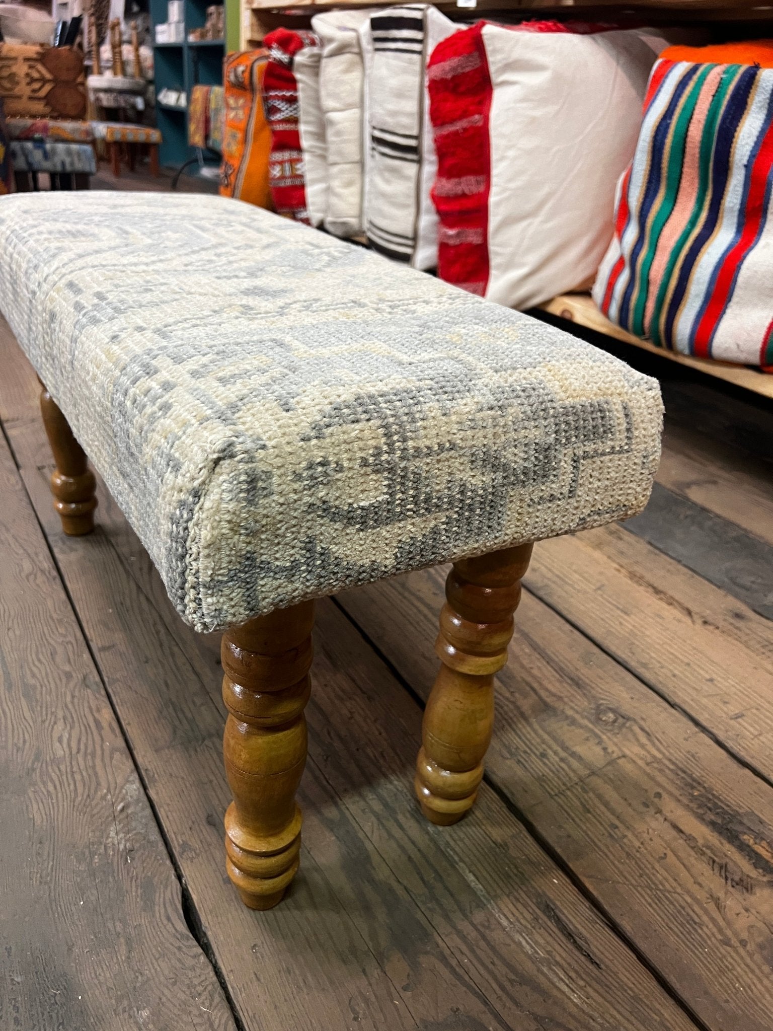 Kinuyo 30x12x16 Wooden Upholstered Bench | Banana Manor Rug Factory Outlet